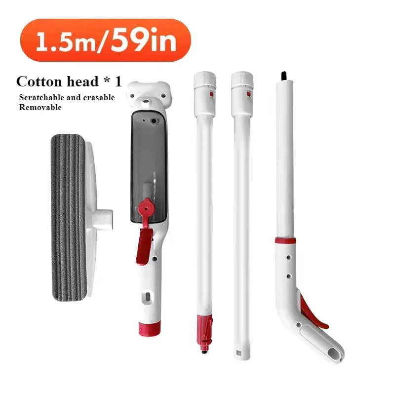 Telescopic Window Cleaner with 51 Inch Pole and Spray Tank