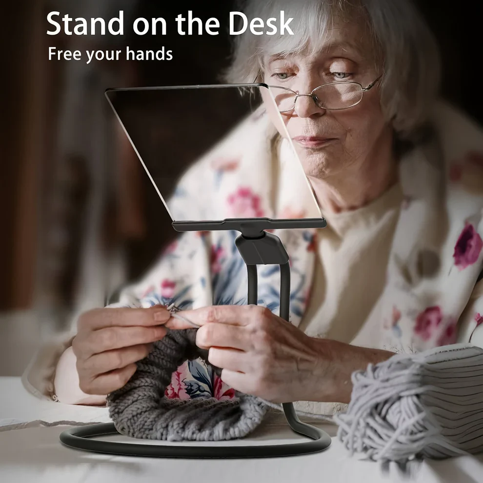 Flexible Neck Clamp-On Magnifier with Large Lens