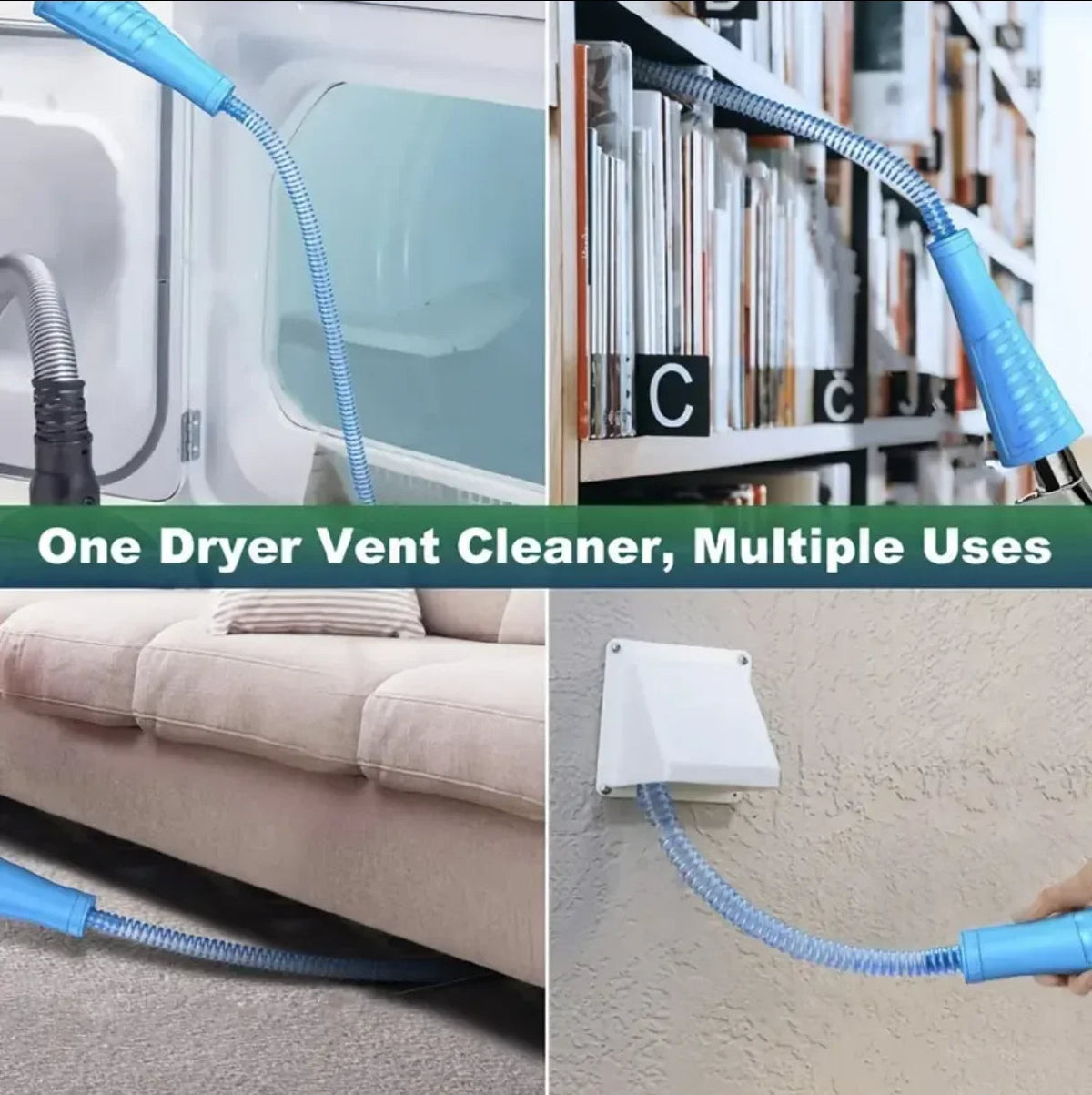 Dryer Vent Cleaner Kit with Vacuum Attachment