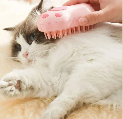 Steam Pet Brush – 3-in-1 Spray Grooming Brush for Shedding