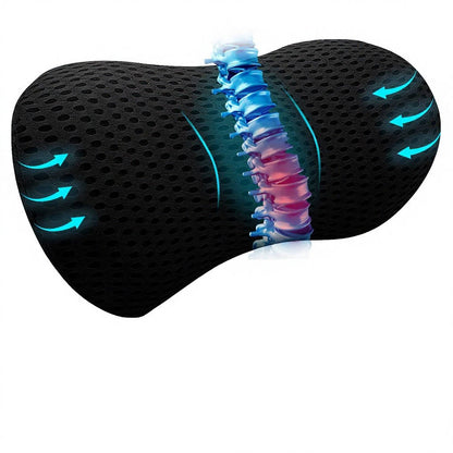 Lumbar Support Pillow for Office Chair and Bed – Memory Foam Backrest