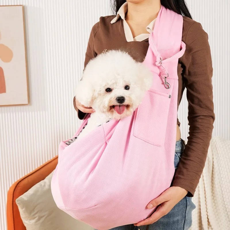 Small Dog Sling Carrier – Hands-Free Shoulder Bag for Walks and Travel
