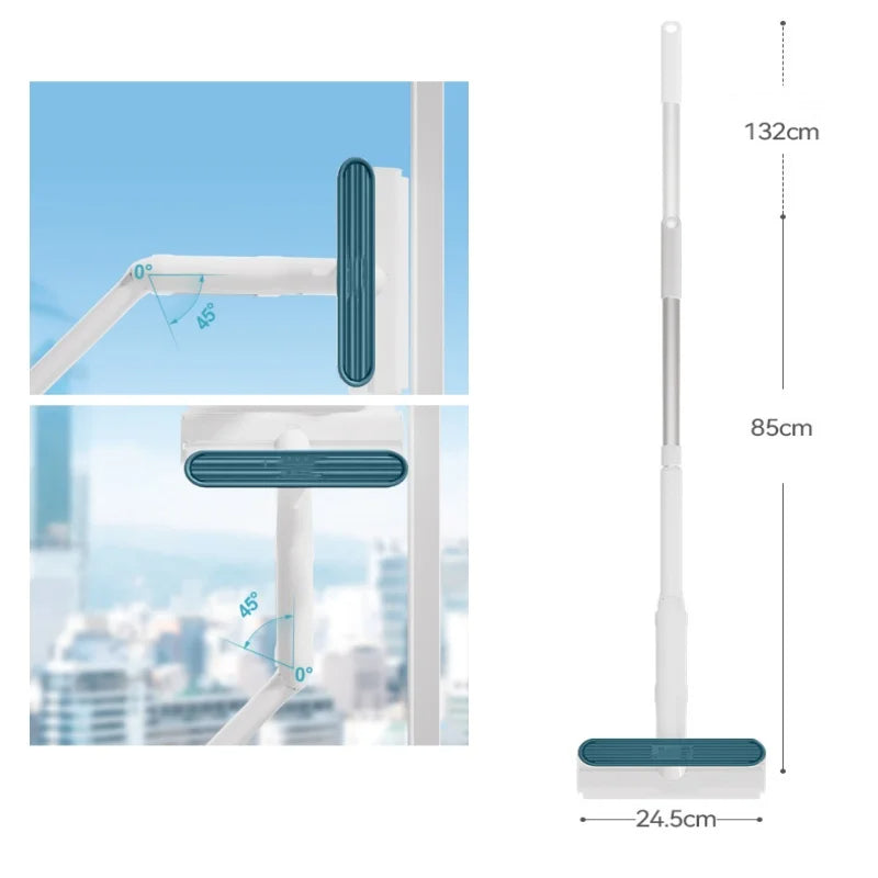 Spray Mop for Windows and Mirrors with Retractable Handle
