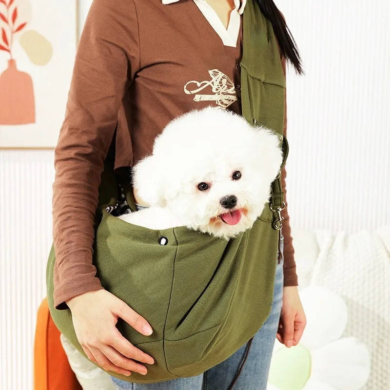 Small Dog Sling Carrier – Hands-Free Shoulder Bag for Walks and Travel