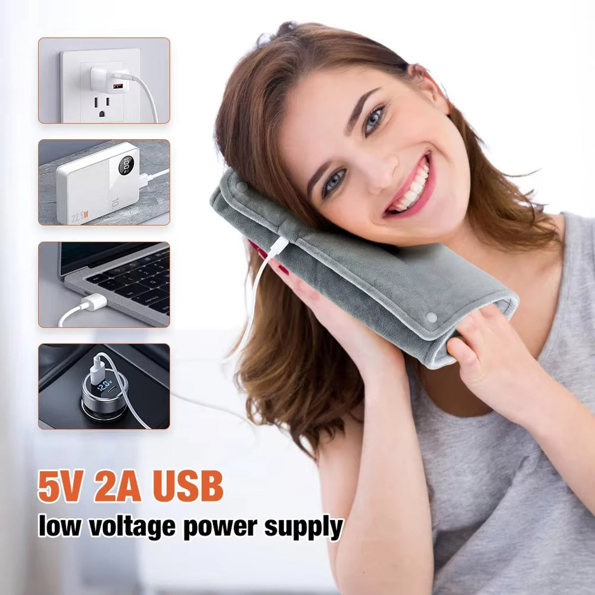 USB Heating Pad with Soft Microplush – Portable Heat Pad