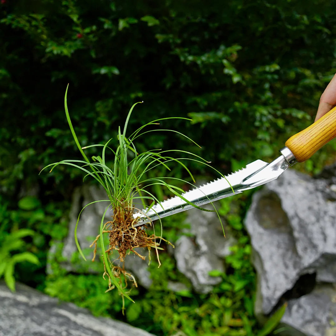 Stand-Up Weed Puller – 5-in-1 Garden Weeding Tool with Beech Handle