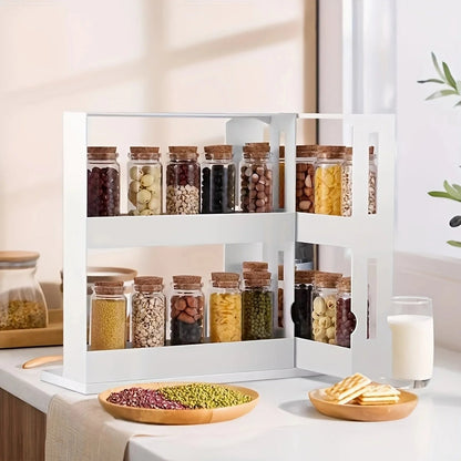 2-Tier Swivel Spice Rack for Cabinet