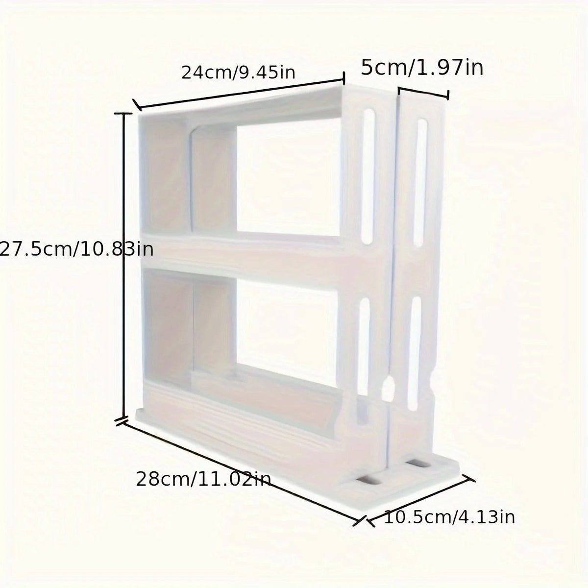 2-Tier Swivel Spice Rack for Cabinet