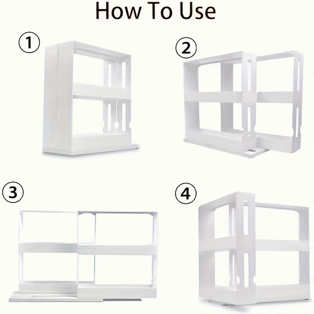 2-Tier Swivel Spice Rack for Cabinet