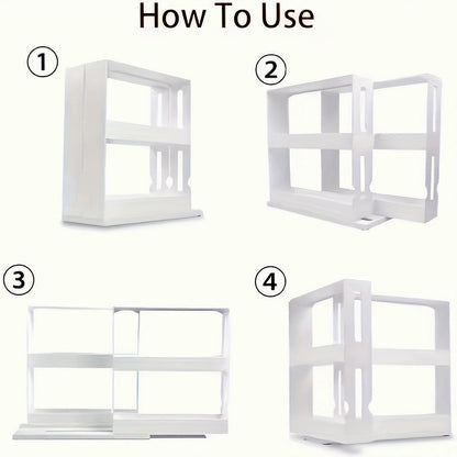 2-Tier Swivel Spice Rack for Cabinet