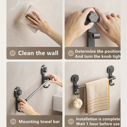 Suction Cup Towel Rack – No-Drill Wall Towel Holder