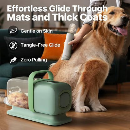 Dog Grooming Vacuum Kit with Clipper and Shedding Brush