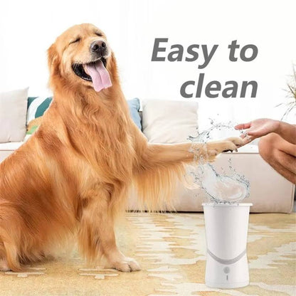 Automatic Dog Paw Cleaner with Rotating Silicone Brushes