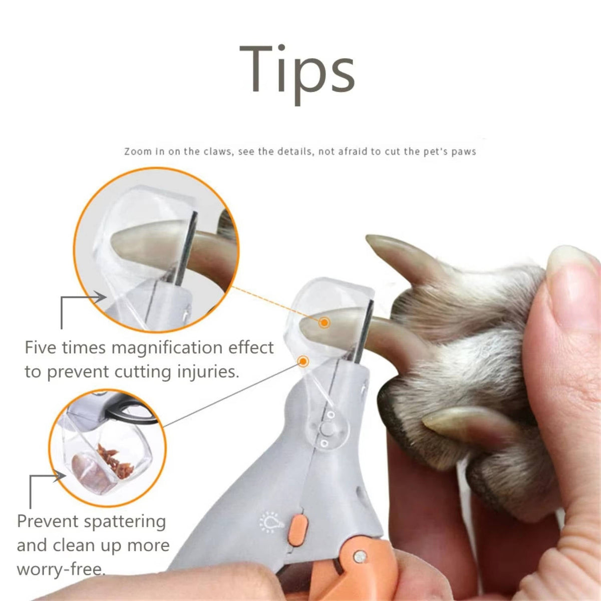 Pet Nail Clipper with LED Light – Safe Trimming for Dogs and Cats