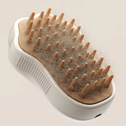 Steam Pet Brush – 3-in-1 Spray Grooming Brush for Shedding