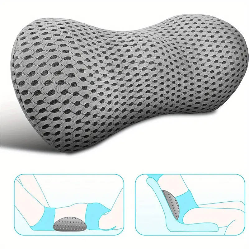 Lumbar Support Pillow for Office Chair and Bed – Memory Foam Backrest