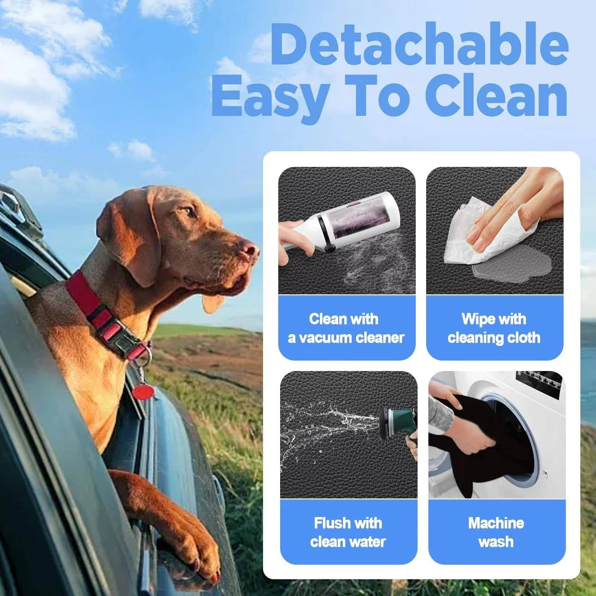 Dog Back Seat Extender for Car – Hard Bottom Waterproof Seat Cover