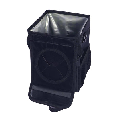 Leak-Proof Car Trash Can with Lid and Storage Pockets