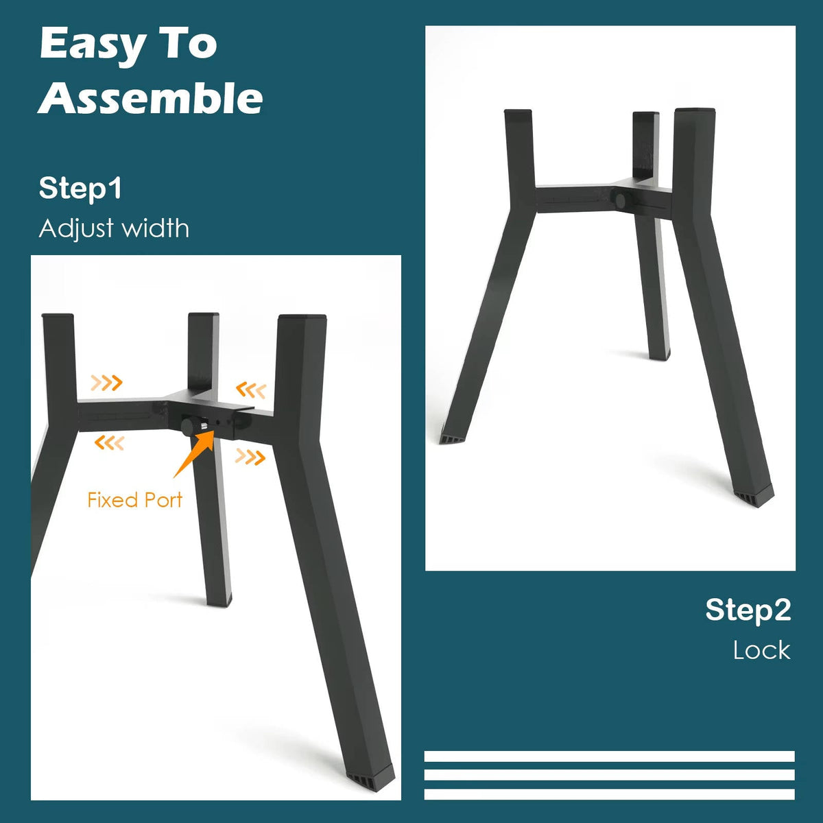 Adjustable Elevated Dog Bowl Stand – Foldable Metal Frame