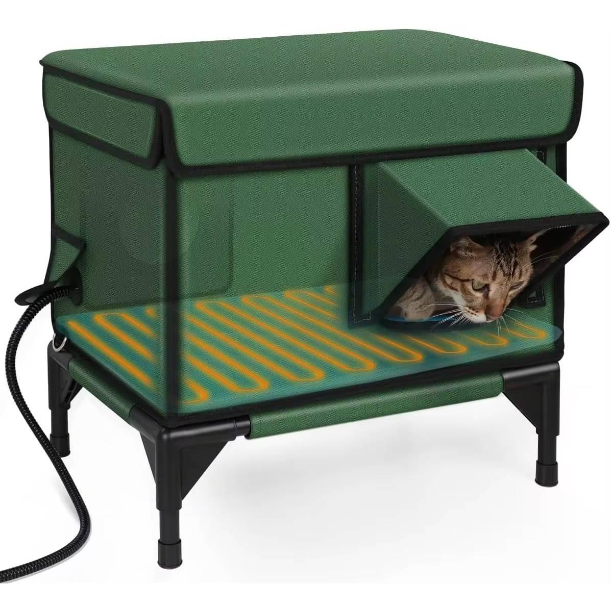 Weatherproof Heated Cat Shelter – Warm Outdoor Cat House for Winter