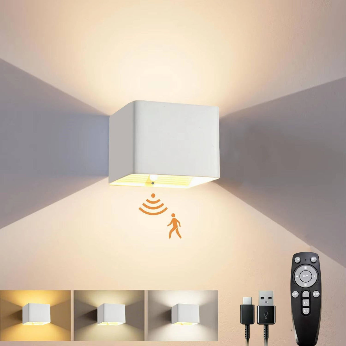 Motion Sensor Wall Light – Indoor LED Light with Remote