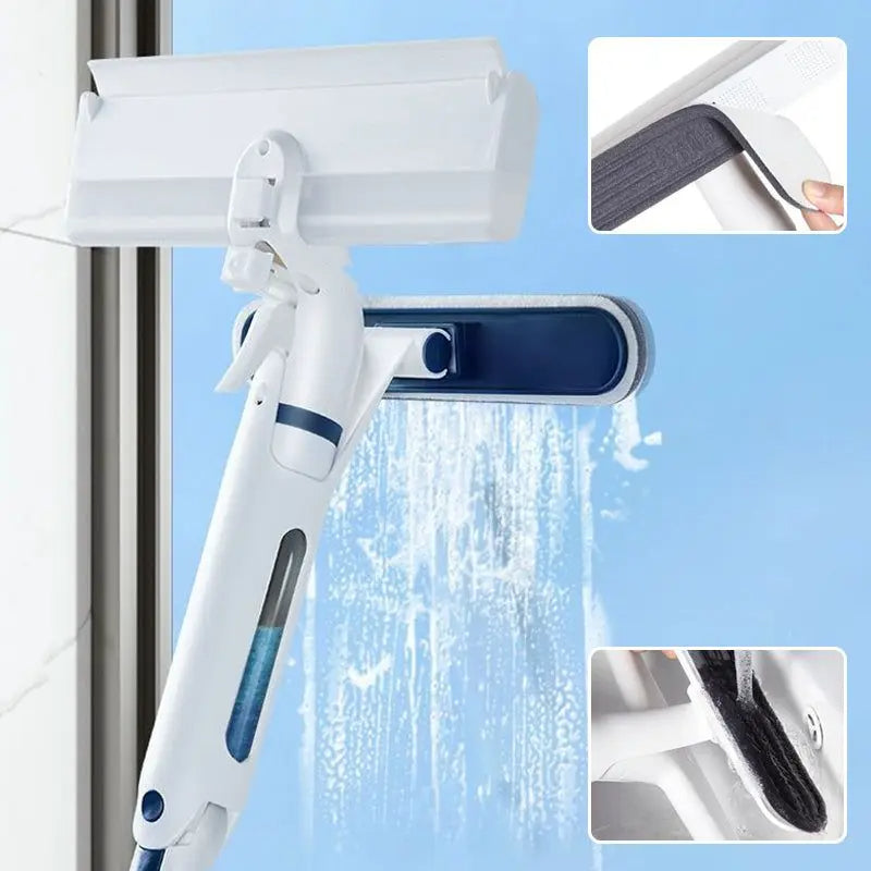 Spray Mop for Windows and Mirrors with Retractable Handle