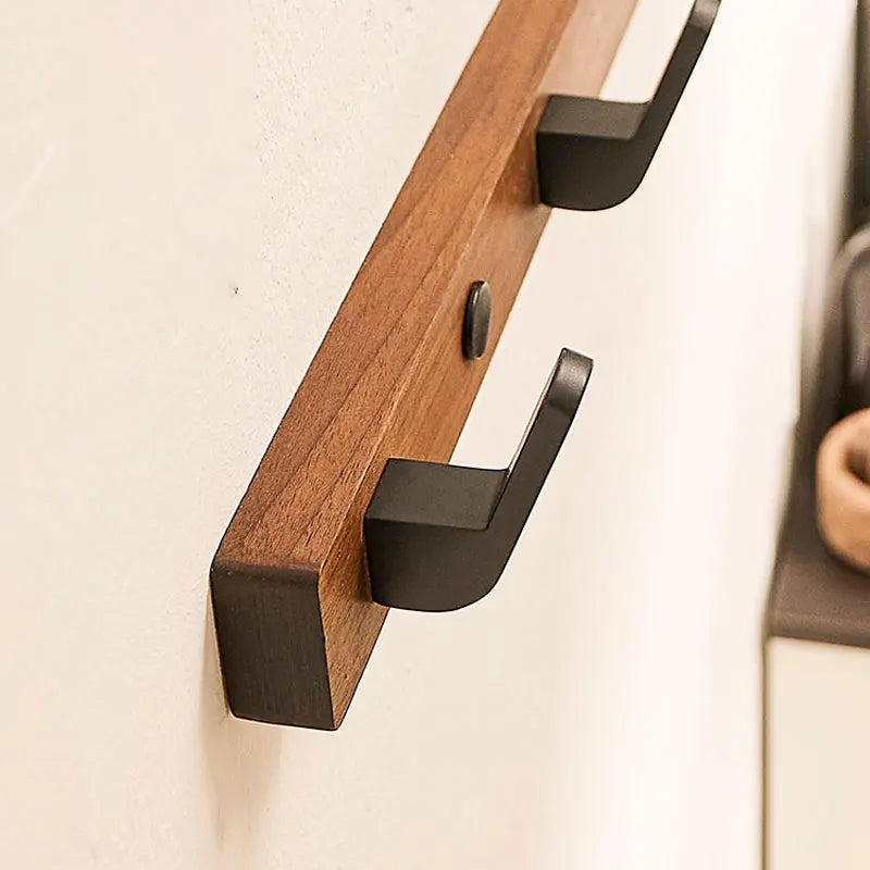 Wall Coat Rack with 4 Steel Hooks