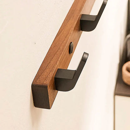 Wall Coat Rack with 4 Steel Hooks