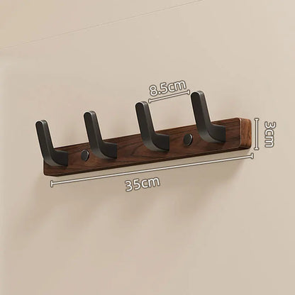 Wall Coat Rack with 4 Steel Hooks
