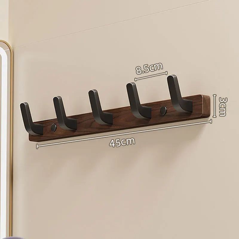 Wall Coat Rack with 4 Steel Hooks
