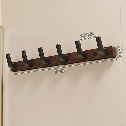 Wall Coat Rack with 4 Steel Hooks