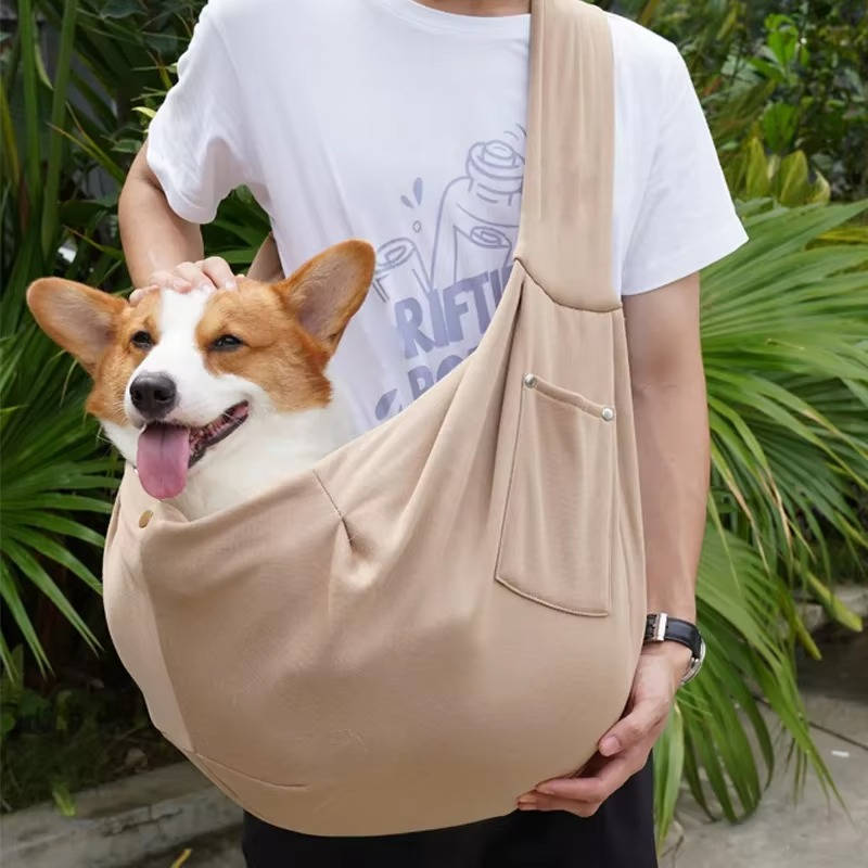 Small Dog Sling Carrier – Hands-Free Shoulder Bag for Walks and Travel
