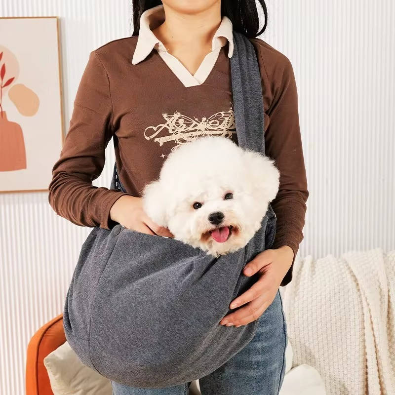 Small Dog Sling Carrier – Hands-Free Shoulder Bag for Walks and Travel