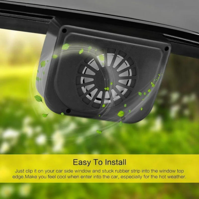 Solar Car Window Vent Fan – Reduces Heat Build-Up While Parked
