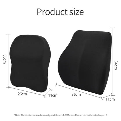Car Lumbar Support Pillow – Memory Foam Lower Back Cushion for Driving