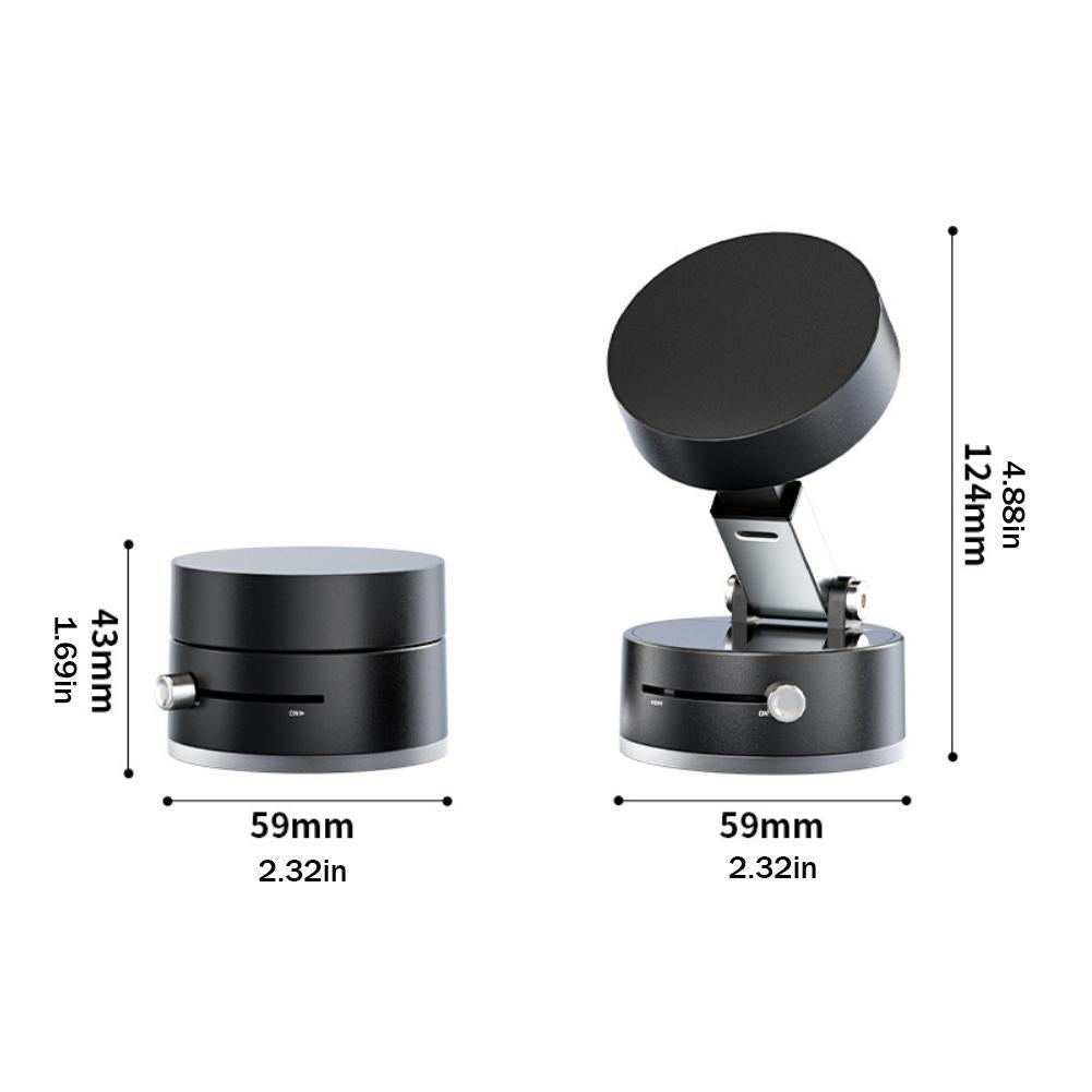 Magnetic Car Phone Holder – One-Hand Snap-On Mount