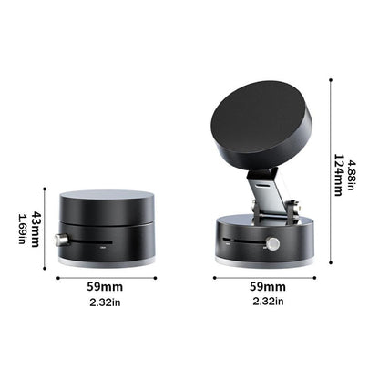 Magnetic Car Phone Holder – One-Hand Snap-On Mount