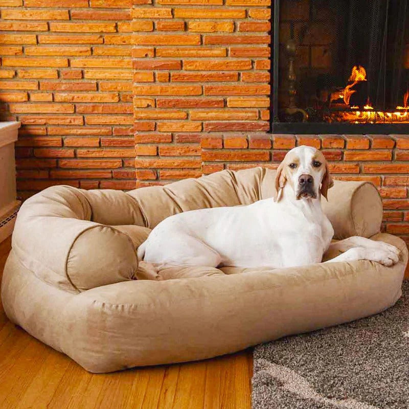 Dog Sofa Bed with Raised Edges – Cushioned Pet Couch
