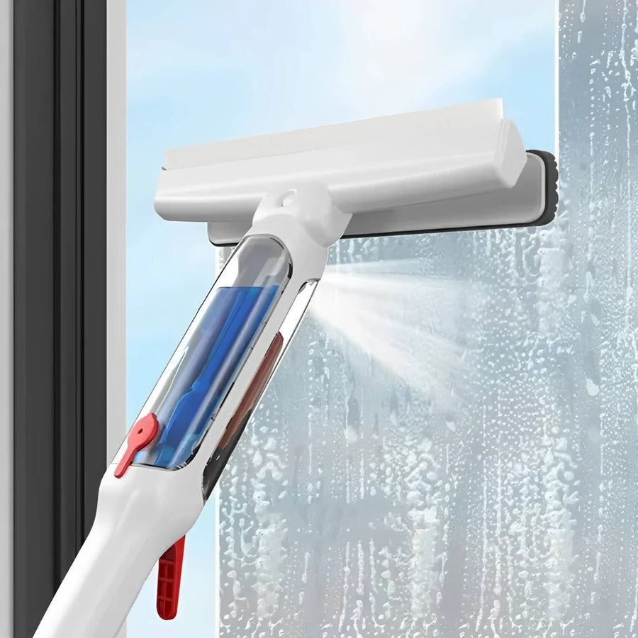 Telescopic Window Cleaner with 51 Inch Pole and Spray Tank