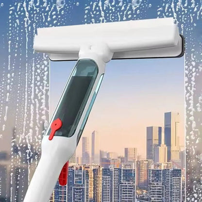 Telescopic Window Cleaner with 51 Inch Pole and Spray Tank