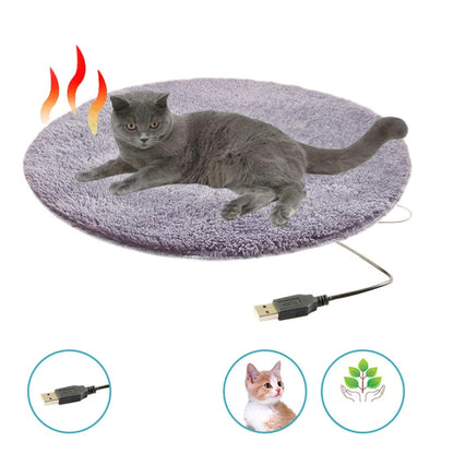 USB Heated Pet Pad – Warm Cushion for Cats and Small Dogs