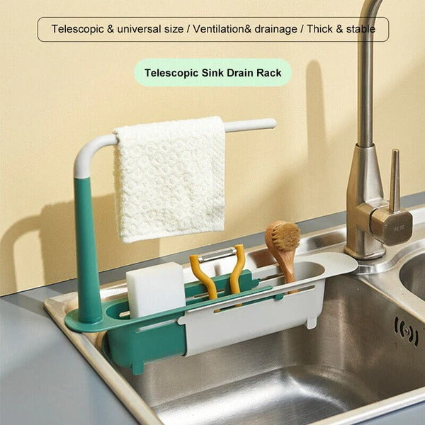 Expandable Under Sink Organizer – Adjustable 2-Tier Shelf