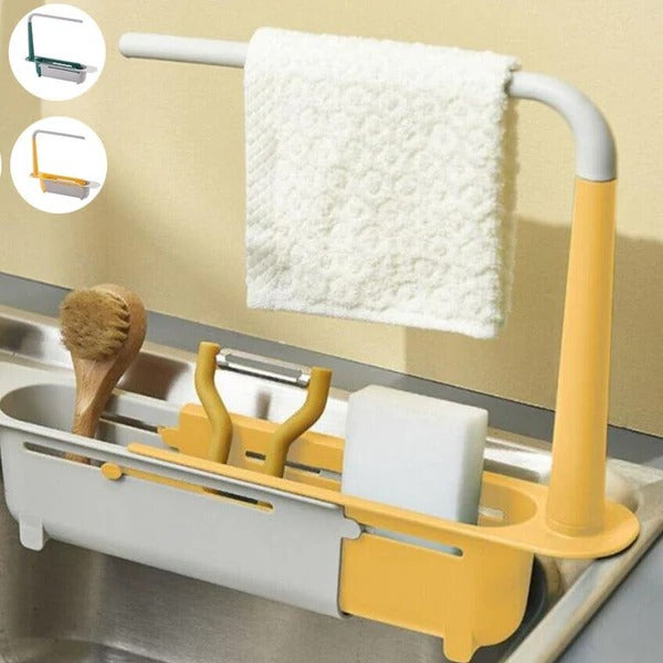 Expandable Under Sink Organizer – Adjustable 2-Tier Shelf