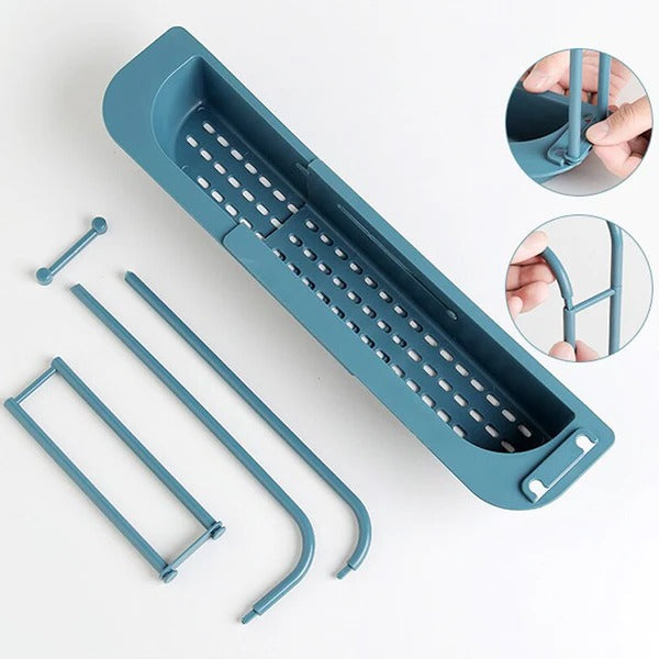 Expandable Under Sink Organizer – Adjustable 2-Tier Shelf