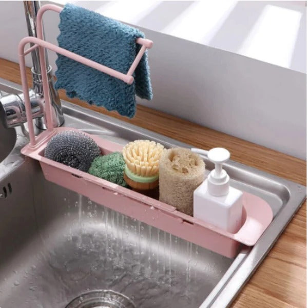 Expandable Under Sink Organizer – Adjustable 2-Tier Shelf
