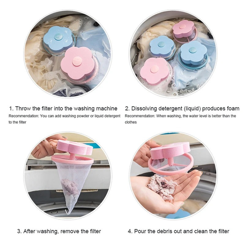 Laundry Hair and Lint Catcher – Reusable Washing Machine Fur Remover