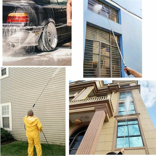 Telescoping Pressure Washer Wand for Gutters and High Areas