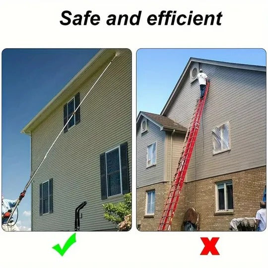 Telescoping Pressure Washer Wand for Gutters and High Areas