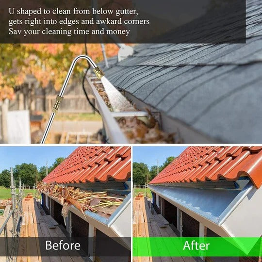 Telescoping Pressure Washer Wand for Gutters and High Areas