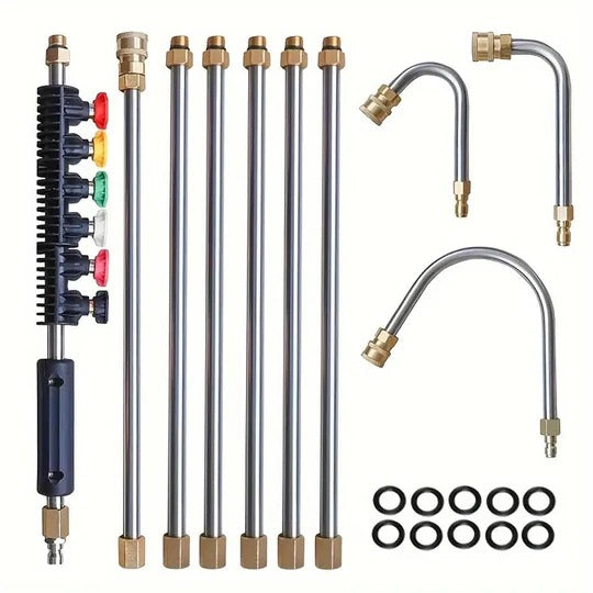 Telescoping Pressure Washer Wand for Gutters and High Areas